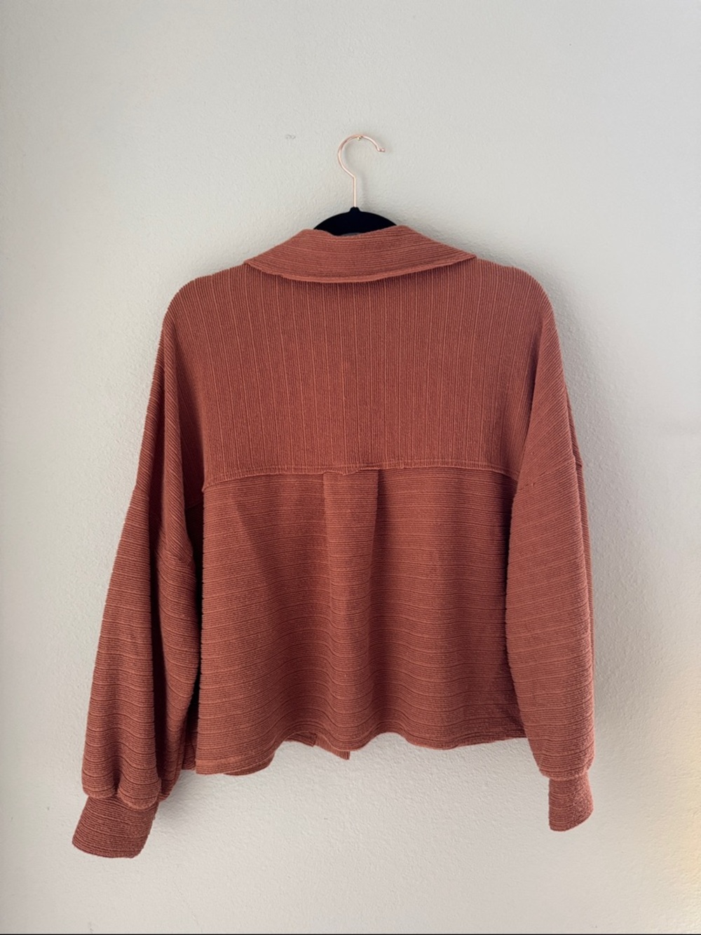 BUCKETLIST Rust Knit Button-Front Jacket - Picture 2 of 2